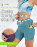 FlipBelt Women's Comp Shorts 3.0 - Glacier Blue