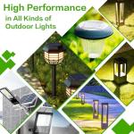 FlyGift 800mAh AA Rechargeable Solar Batteries - 12 Pack