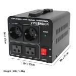 Yinleader 110V-220V Voltage Converter Transformer 1500W