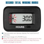 Runleader Digital Hour Meter for Lawn Mowers & Generators