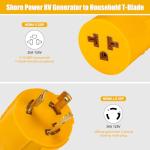 NEMA L5-30P to 5-15R/5-20R Adapter Plug