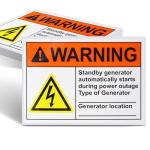 ForraFun 10 Pack Generator Warning Label Stickers