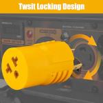 NEMA L5-30P to 5-15R/5-20R Adapter Plug