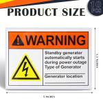 ForraFun 10 Pack Generator Warning Label Stickers