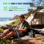 EBL 288.6Wh Portable Solar Generator with Wireless Charger