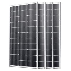 Callsun 400W Solar Panel, 4 Pcs 100 Watt Solar Panel with High-Output Design,High Efficiency Monocrystalline PV Module for for 12V/24V/48V System,RV,Home,Rooftop,Farm,Off-Grid Cabin,Emergency Backup