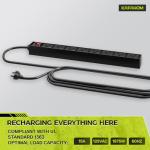 Rolling Power Tool Organizer Cart with Charging Station