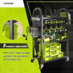 Rolling Power Tool Organizer Cart with Charging Station