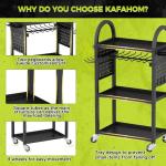 Rolling Power Tool Organizer Cart with Charging Station