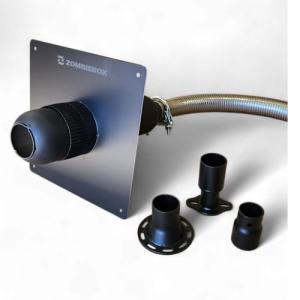 Zombiebox Universal Generator Exhaust Extension Silencer Kit with Insulated Through-Wall Mounting Plate - Includes 3 Adapters - Fits All portable Generators