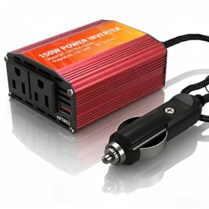 150W Car Inverter with AC & USB-C Ports