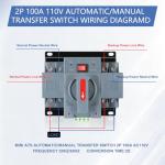 100A Automatic/Manual Transfer Switch for Generators