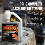 PRI-G 16 Oz Super Concentrated Complete Gasoline Treatment | Treats 256 Gallons Ideal for E-10 Gasoline Fuel Stabilizer for 2 & 4 Stroke Engines Improves Fuel Efficiency & Prevents Deposits Pack of 1