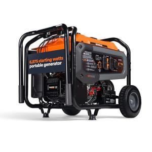 Generac 6,875W Portable Gas Generator with Electric Start