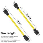 12AWG Double Male Plug Extension Cord Adapter