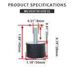 4 Pcs Rubber Isolator Mounts for Generators