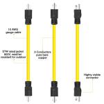 12AWG Double Male Plug Extension Cord Adapter