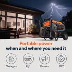 Generac 6,875W Portable Gas Generator with Electric Start