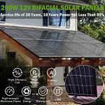 JJN 400W Bifacial Monocrystalline Solar Panels (2 Pack)