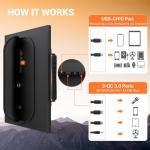 100W Portable Foldable Solar Panel Charger for Power Station Solar Generator with Kickstand 24V MC4 DC QC3.0 USB A PD3.0 PD65W USB C Output Fast Charging for Outdoor Camping RV Trip Off Grid Living