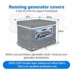 Generator Cover for Running, Fits Most 5k-15k Watt