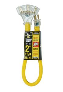 Yellow Jacket 12/3 Heavy Duty 3 Outlet Extension Cord