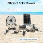 Portable Solar Generator with Fan and Lights