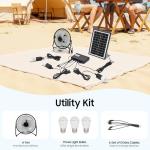 Portable Solar Generator with Fan and Lights