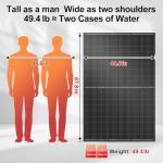 DOKIO 400W 31V Mono Solar Panel - Works for 12V/24V Systems, Equipped with 9.84ft MC4 Wiring, Perfect for Gardens, Courtyards, Greenhouses, Sheds, Terraces & Off-Grid Battery Charging.