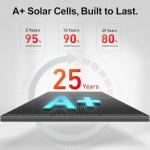 DOKIO 400W 31V Mono Solar Panel - Works for 12V/24V Systems, Equipped with 9.84ft MC4 Wiring, Perfect for Gardens, Courtyards, Greenhouses, Sheds, Terraces & Off-Grid Battery Charging.