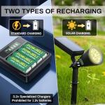 POWJIELI 14430 3.2V 500mAh LiFePo4 Rechargeable Solar Batteries,8 Pack for Outdoor Garden Light, Tooth Brush, Shaver, Flashlight (NOT AA Battery)