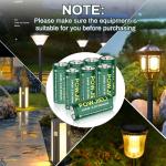 POWJIELI 14430 3.2V 500mAh LiFePo4 Rechargeable Solar Batteries,8 Pack for Outdoor Garden Light, Tooth Brush, Shaver, Flashlight (NOT AA Battery)