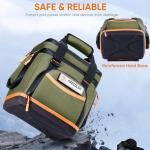 Double-Layer Travel Carrying Case for Jackery Explorer 300/240/160 – Portable Power Station Storage Bag with Molded Bottom, Side Ventilation, Front Pockets for Jackery Accessories & Solar Generator