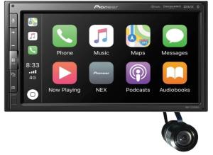 Pioneer DMH-C2550NEX Modular 6.8" Digital Media Receiver + Bullet Style Backup Camera + Sound of Tri-State Lanyard Bundle (Renewed)