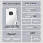 3600W Hybrid Solar Inverter with 80A MPPT Controller