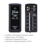 CyberPower 850VA LCD UPS Battery Backup Surge Protector