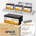 BtrPower 12V 300Ah Lithium Battery for Backup Power