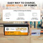 BtrPower 12V 300Ah Lithium Battery for Backup Power