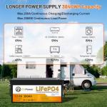 BtrPower 12V 300Ah Lithium Battery for Backup Power