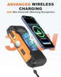 20000mAh Solar Power Bank with Hand Crank