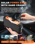20000mAh Solar Power Bank with Hand Crank
