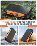 20000mAh Solar Power Bank with Hand Crank
