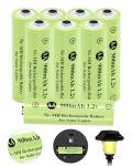 AA 900mAh Rechargeable Batteries for Outdoor Lights (8 Pack)