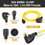 MECCANIXITY 10ft RV Generator Transfer Switch Adapter