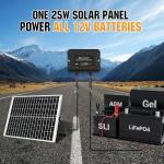 ECO-WORTHY 25W 12V Solar Battery Charger Kit