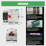 100A Dual Power Automatic Transfer Switch 220V