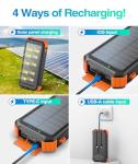 LATIMERIA 45800mAh Solar Power Bank Charger