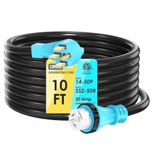 50 Amp 10ft Generator Extension Cord, NEMA 14-50P