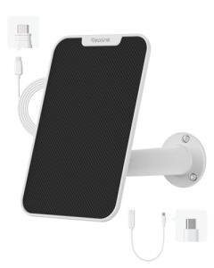 REOLINK 3W Solar Panel Power Designed for Wireless Outdoor Security Camera Solar Powered Cameras, 6V Type C Port, Compatible with Argus Eco/Go PT Plus/Argus 3 Pro/Argus PT, Non-Stop Charging (White)