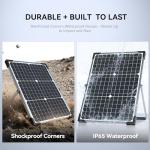 Voltset Solar Panel Kit 30W 12V, Solar Battery Trickle Charger Maintainer, Waterproof Solar Panel + Upgrade Charge Controller + Adjustable Mount Bracket for Boat RV Motorcycle Marine